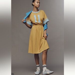 New! Sundry for Anthropologie Rugby Midi Dress, 100% cotton, size Small